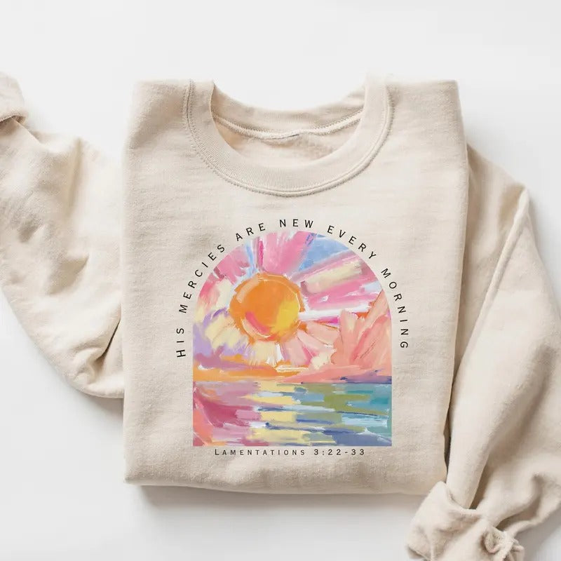 Religious Sweatshirt, Christian Sweatshirt, Inspirational Clothing, Faithful Sweatshirt, Bible Verse Sweatshirt, His...