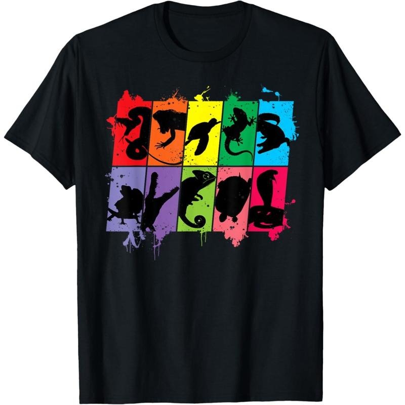 Reptile Lover Pet Snake Lizard Colorful Retro T-Shirt made in usa Hoodie, Sweatshirt | UrbanDripWear.com