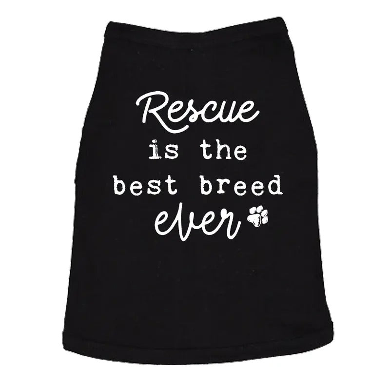 Rescue Is The Best Breed Ever Dog Shirt Pet Puppy Tee Funny Dog Puppy Shirt Black Hoodie, Sweatshirt | UrbanDripWear.com