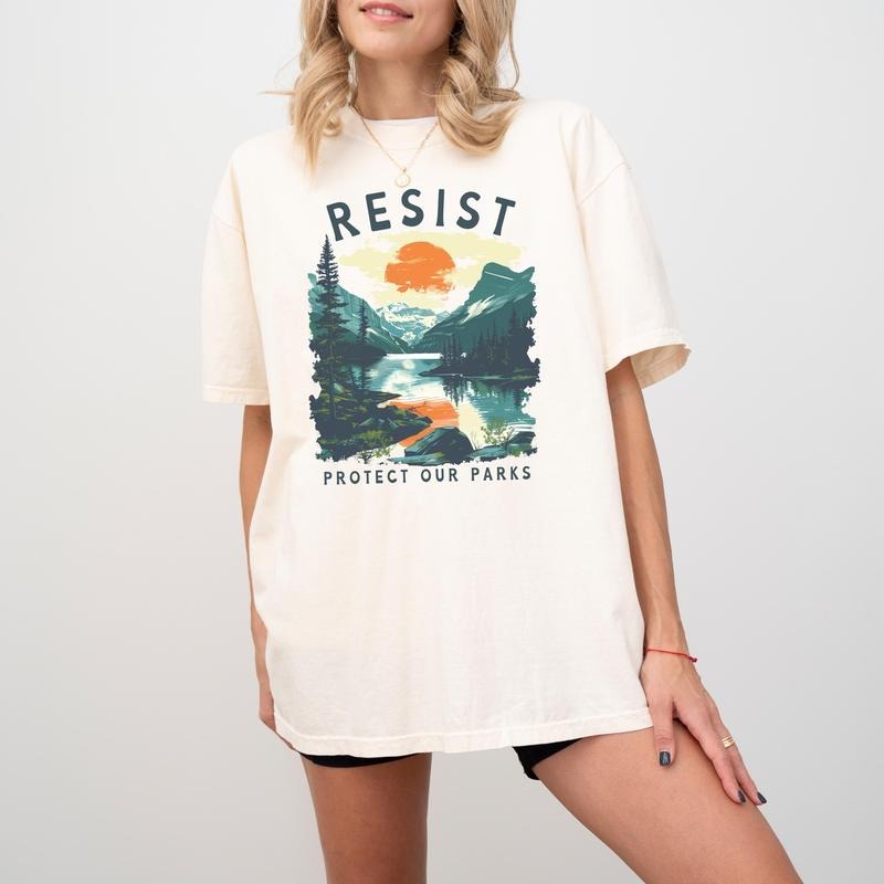 Resist National Parks Graphic T-Shirt, Anti Jump Sweatshirt, Anti El0n Mvsk Hoodie, Unisex Cotton Shirt, Gift For Nature...
