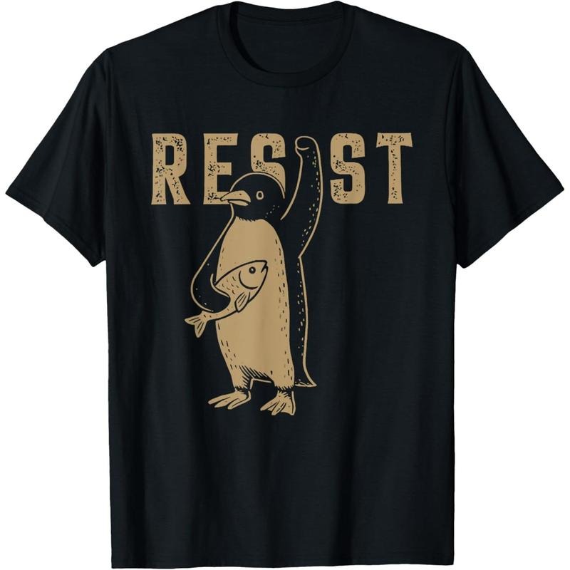 Resist Penguin Activism Graphic Design T-Shirt Hoodie, Sweatshirt | UrbanDripWear.com