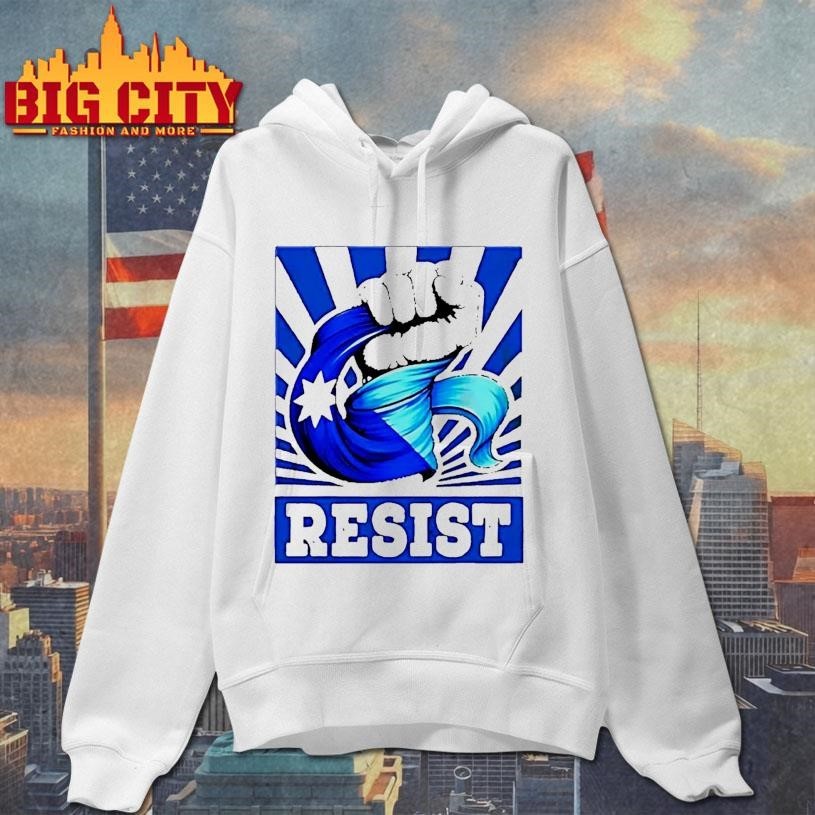 Resist Raising Fist Blue State Of Minnesota Star Shirt