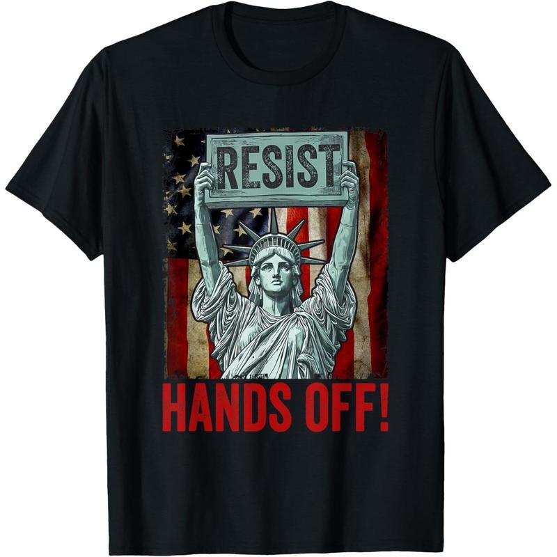 Resist Resistance Statue of Liberty Hands Off Protest T-Shirt Hoodie, Sweatshirt | UrbanDripWear.com