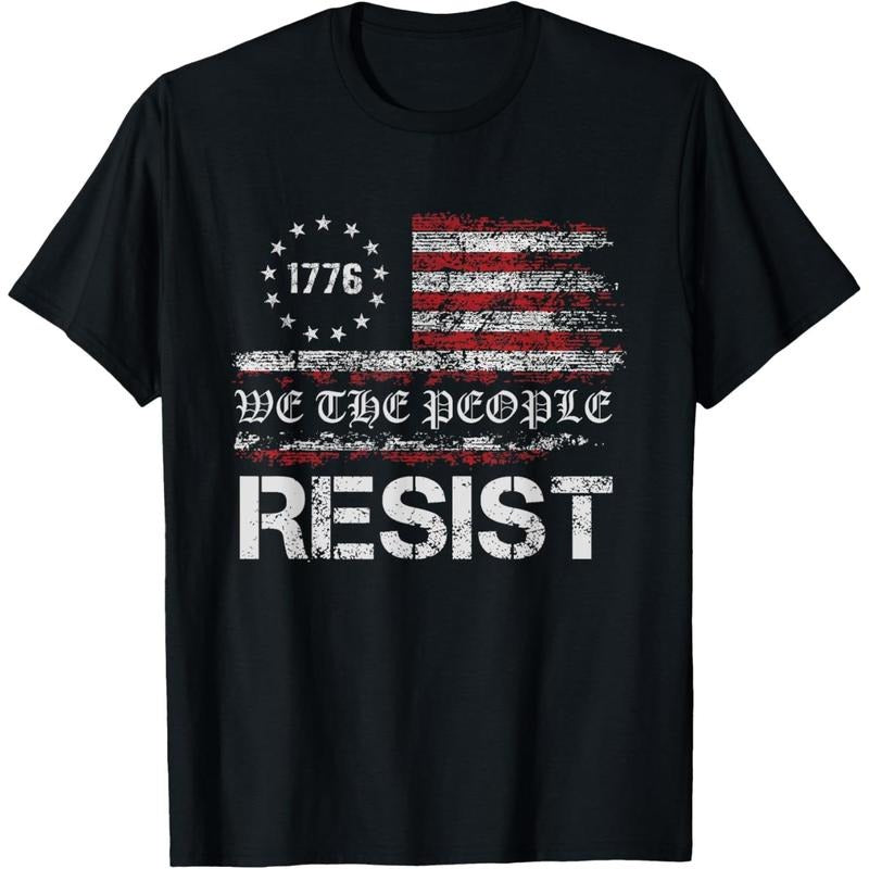 Resist Trump Protest Anti Political US Flag We The People T-Shirt Hoodie, Sweatshirt | UrbanDripWear.com