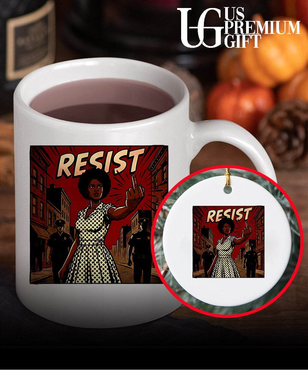 Resist Woman middle finger Illustration shirt