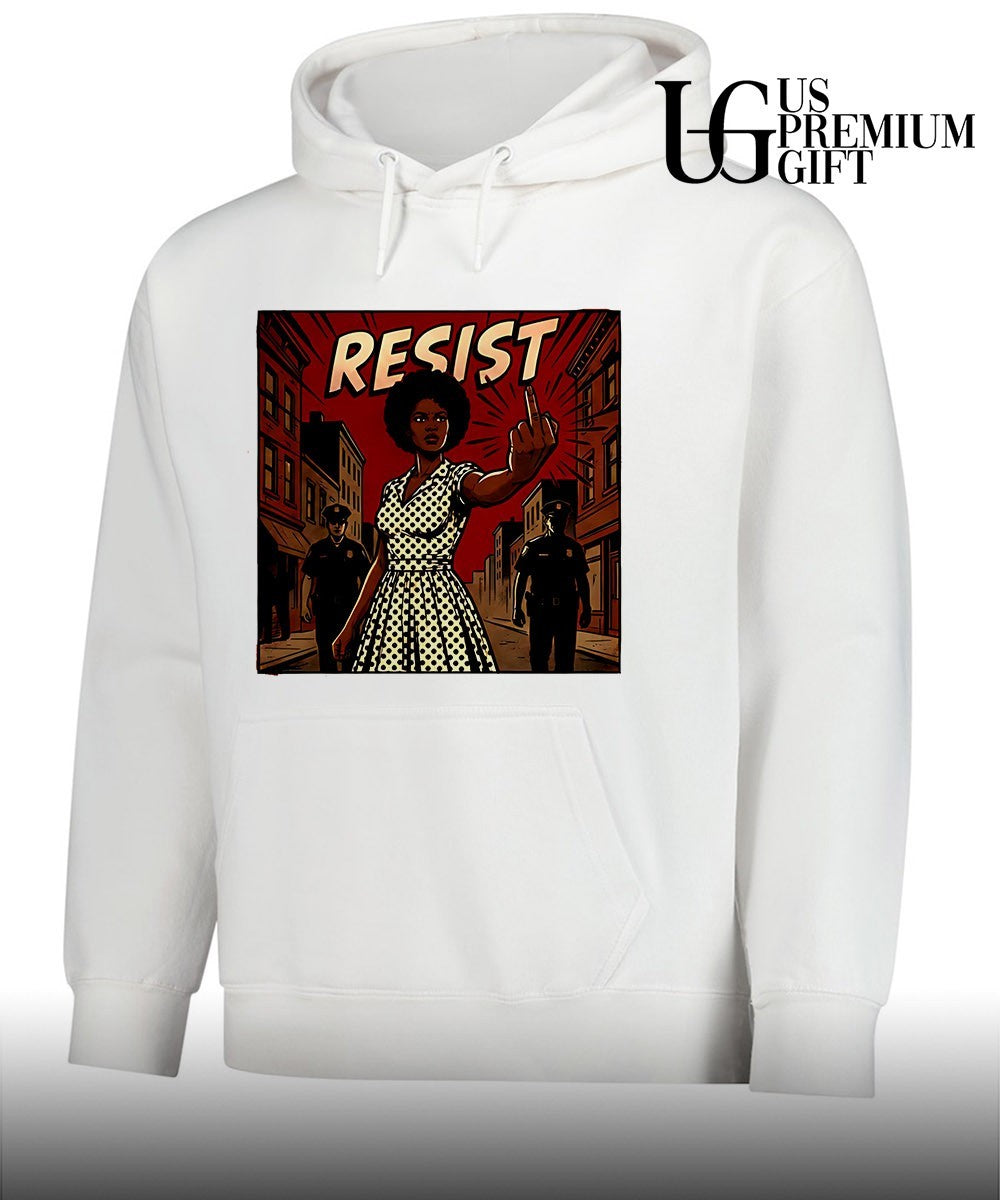 Resist Woman middle finger Illustration shirt