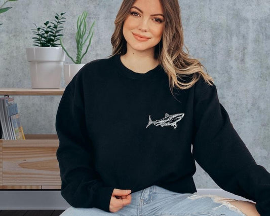 Respect The Locals Hoodie Surfing Hoodie, Save The Shark 2 side  Hoodie and Sweater; T-shirt Cotton Menswear Polyester Tops