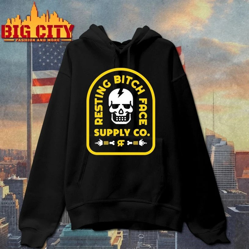 Resting Bitch Face Supply Company Skull t-shirt
