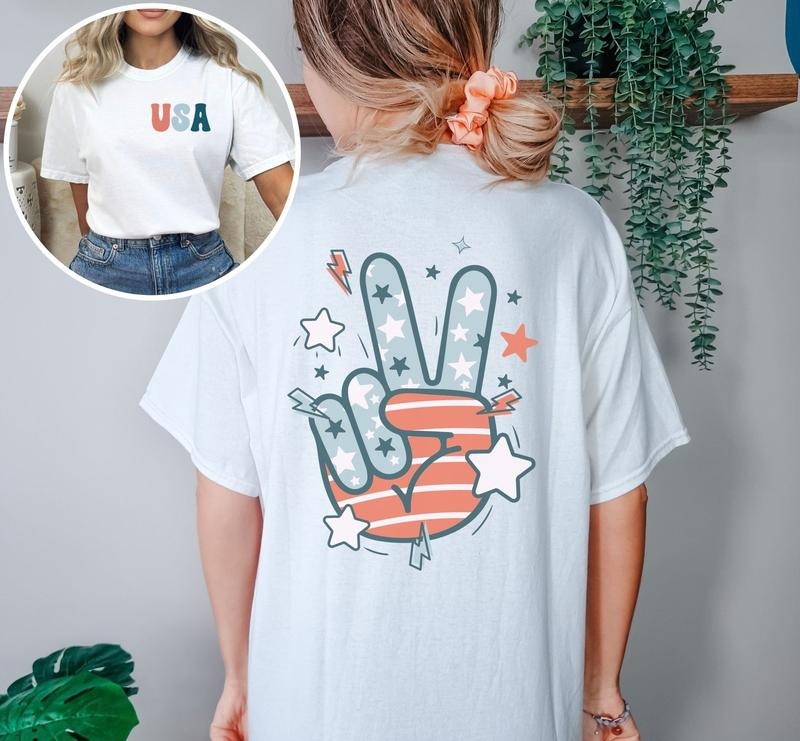Retro 4th of July Shirt, Groovy 4th of July Tee, USA TShirt, Stars and Stripes, America Shirt Hoodie, Sweatshirt