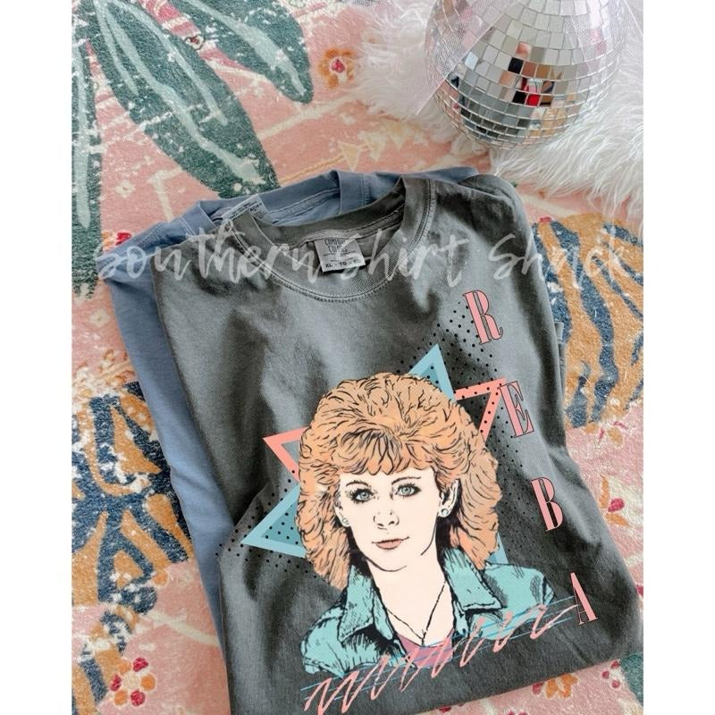 Retro 80s Reba T shirt  | Pepper comfort colors t shirt Hoodie, Sweatshirt | UrbanDripWear.com