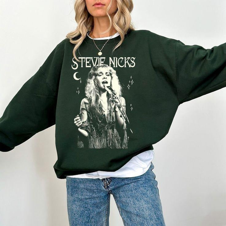 Retro 90s Stevie Nicks Sweatshirt - Vintage , Stevie Nicks Classic Tee for Fans Hoodie | UrbanDripWear.com