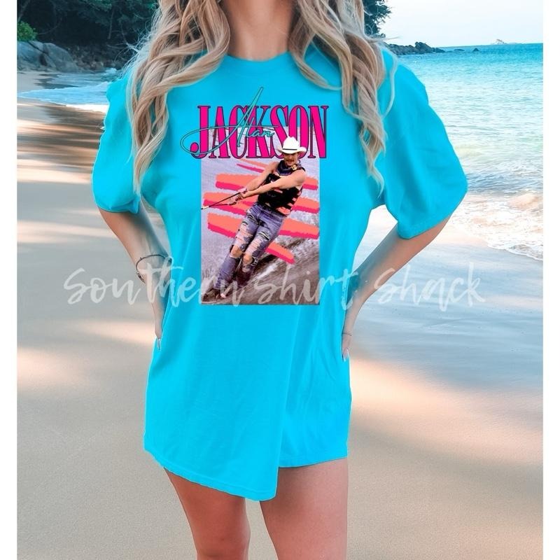 Retro Alan Jackson Chattahoochee T shirt  | lagoon blue comfort colors t shirt Hoodie, Sweatshirt | UrbanDripWear.com