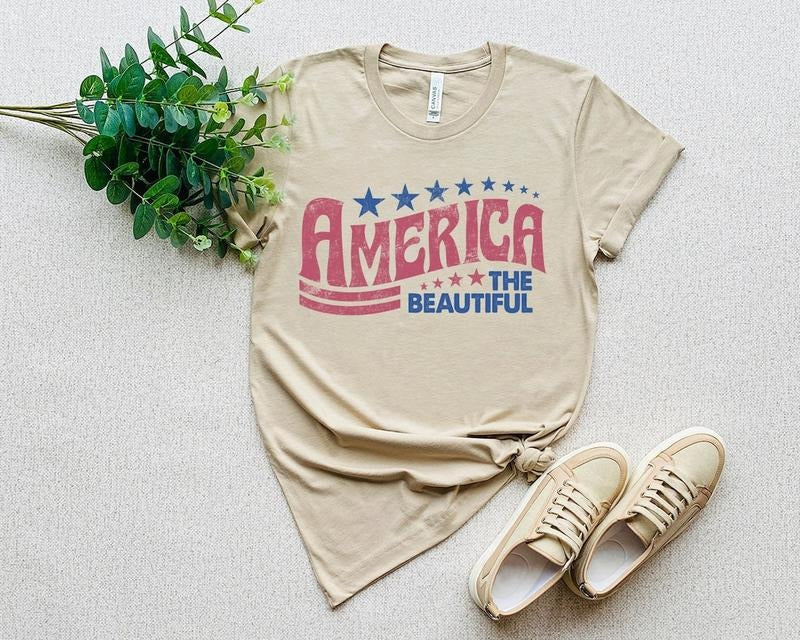 Retro America Shirt, America The Beautiful, 4th Of July Shirt Hoodie, Sweatshirt | UrbanDripWear.com