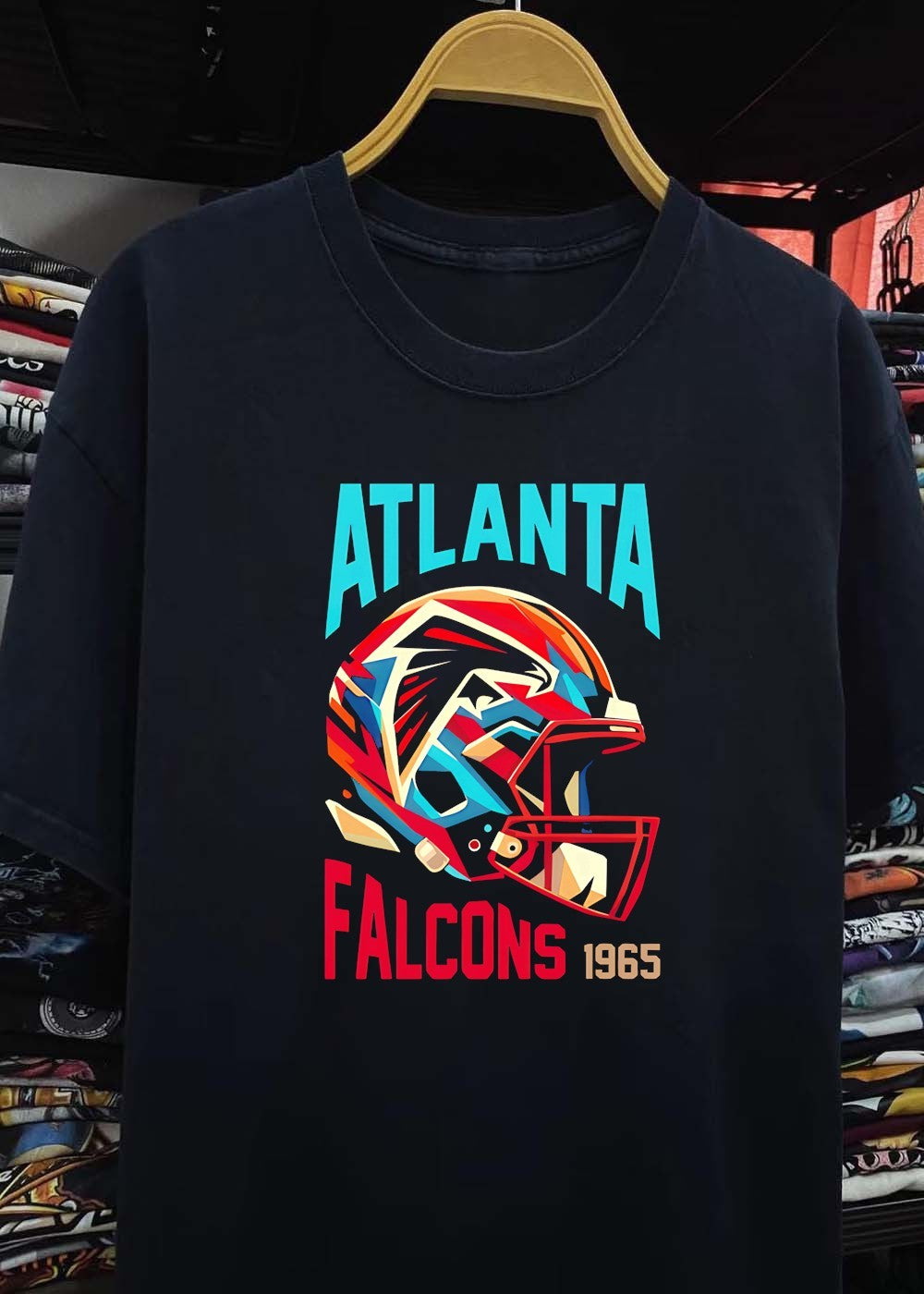 Retro Atlanta Falcons 1965 Helmet Football Team T-Shirt