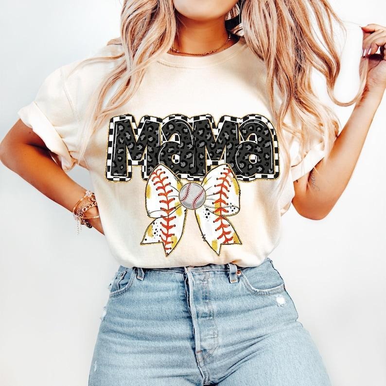 Retro Baseball Mama Tshirt-sweatshirt-hoodie, Baseball Coquette sweatshirt, Game Day Baseball hoodie, Checkered Baseball...
