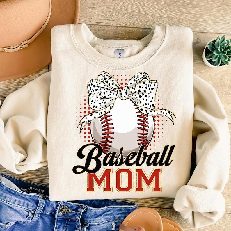 Retro Baseball Mom Coquette , Game Day Baseball Mom  Tis the Season Sweatshirt T-Shirts, Hoodie | UrbanDripWear.com