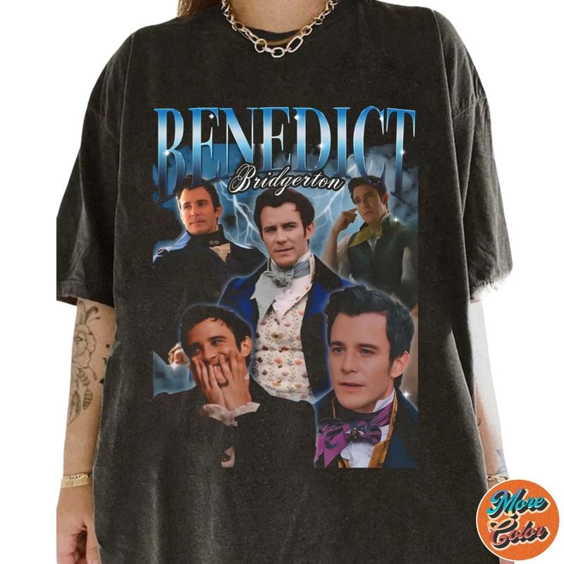 Retro Bootleg Benedict Bridgerton Vintage Shirts, Cotton Unisex T-Shirt, Crew Neck, Size S- 3XL, Menswear Top, Womenswear...