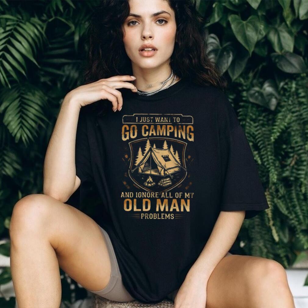 Retro Camping T Shirt I Just Want to Go Camping & Ignore Problems