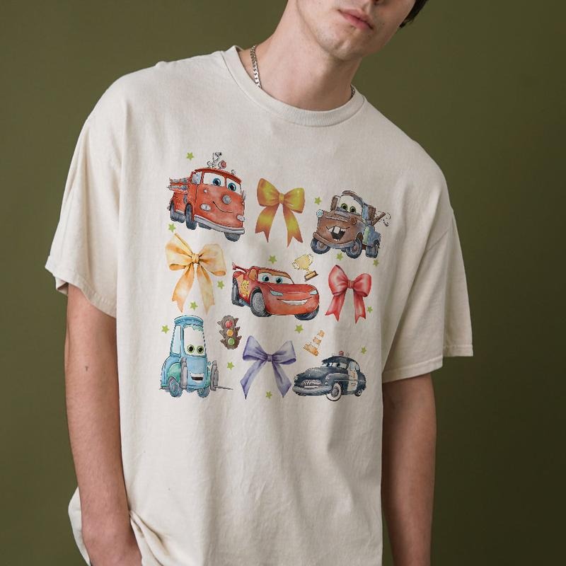 Retro Car Coquette Bows Shirt, Car Friends T-Shirt, Family Vacation Hoodie, Sweatshirt | UrbanDripWear.com