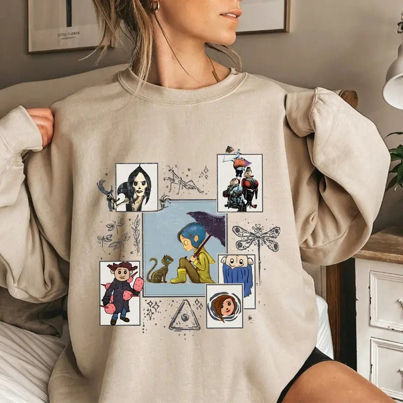 Retro Coraline Shirt, Vintage Halloween Coraline Shirt, Spooky Movie Tee, Coraline Doll Shirt, Halloween Gift, Gift For...