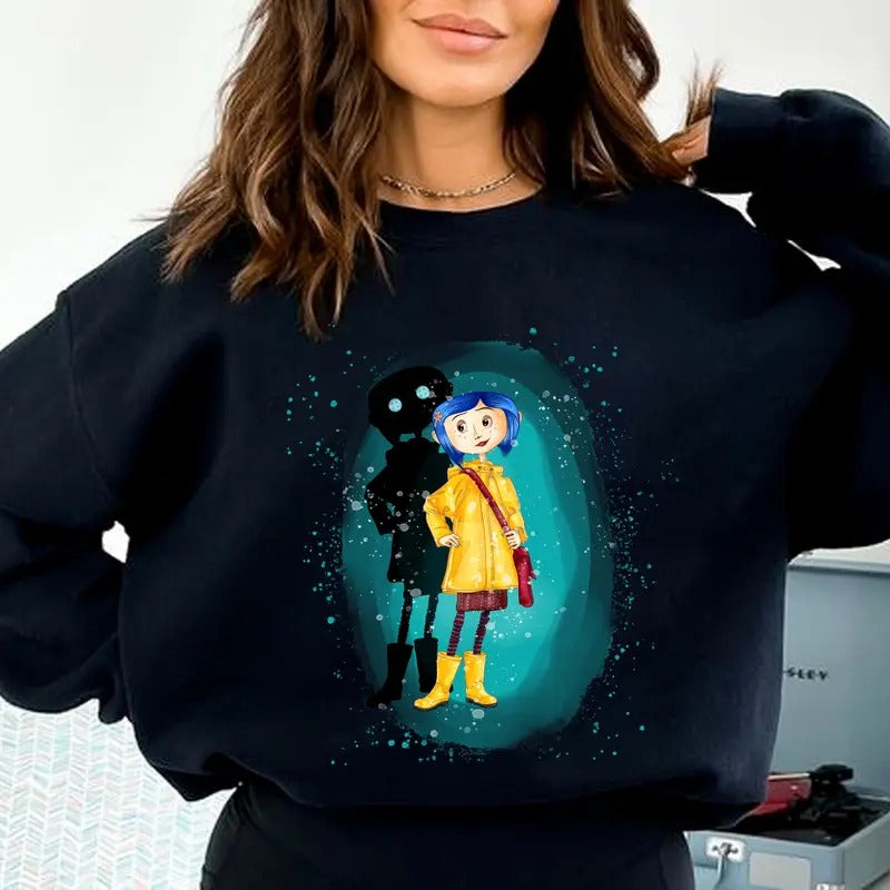 Retro Cute Coraline Shirt, Vintage Halloween Coraline Shirt, Spooky Movie Sweatshirt, Coraline Doll Shirt, Movie Retro...