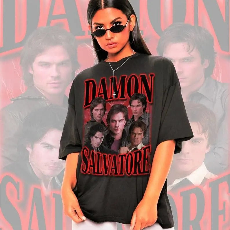 Retro Damon Salvatore Shirt-Damon Salvatore Sweatshirt Hoodie | UrbanDripWear.com