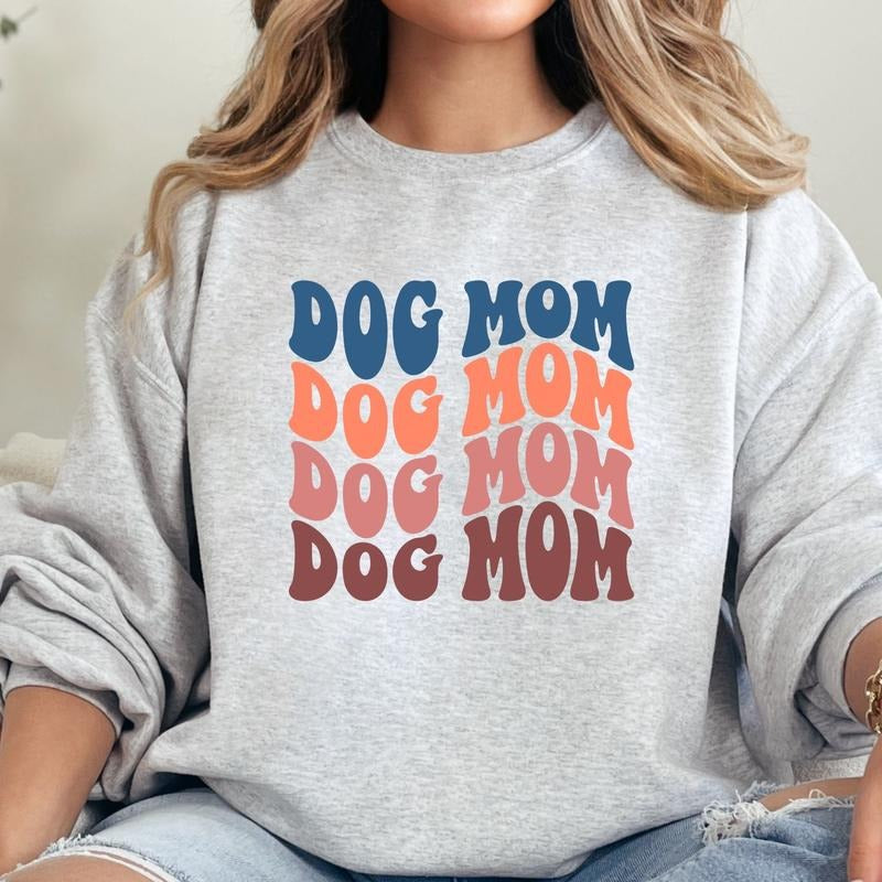 Retro Dog Mom Sweatshirt T-Shirts, Hoodie | UrbanDripWear.com