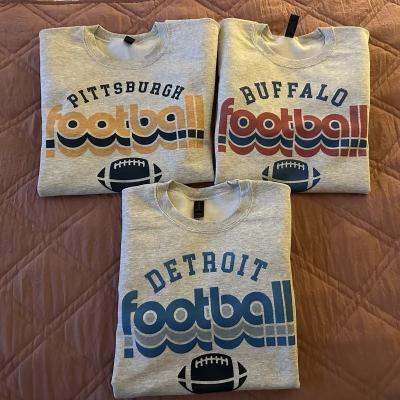 Retro Football Sweatshirt Unisex Football Sweatshirt T-Shirts, Hoodie | UrbanDripWear.com