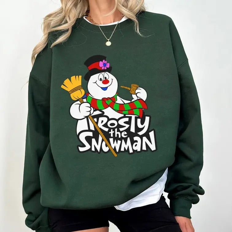 Retro Frosty Xmas Shirt, Frosty The Snowman Sweatshirt, Vintage Xmas Holiday T-shirt, Cartoon Movie Shirt, Frosty Lovers...