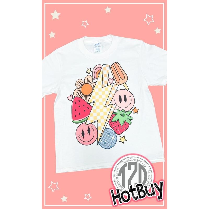 Retro Fruity Summer Youth White Graphic Shirt Hoodie, Sweatshirt | UrbanDripWear.com
