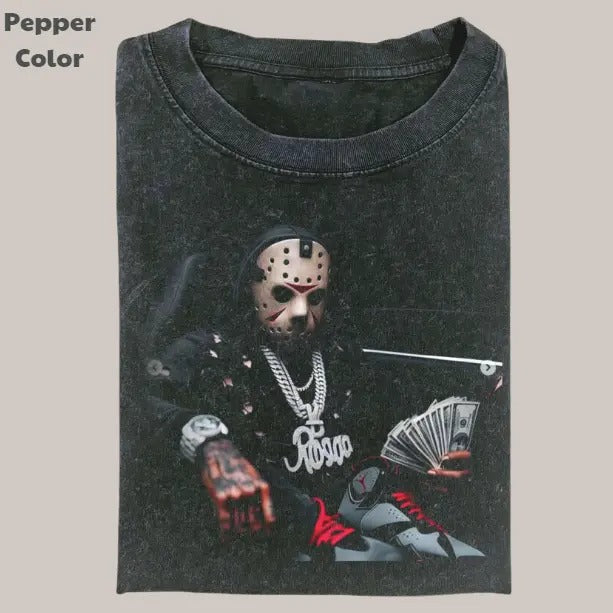 Retro Funny Vintage Graphic Tee, Jason Voorhees Gang T-Shirt, Movies Tee, Unisex Meme Cringe Funny Dumb Shirt, Menswear...
