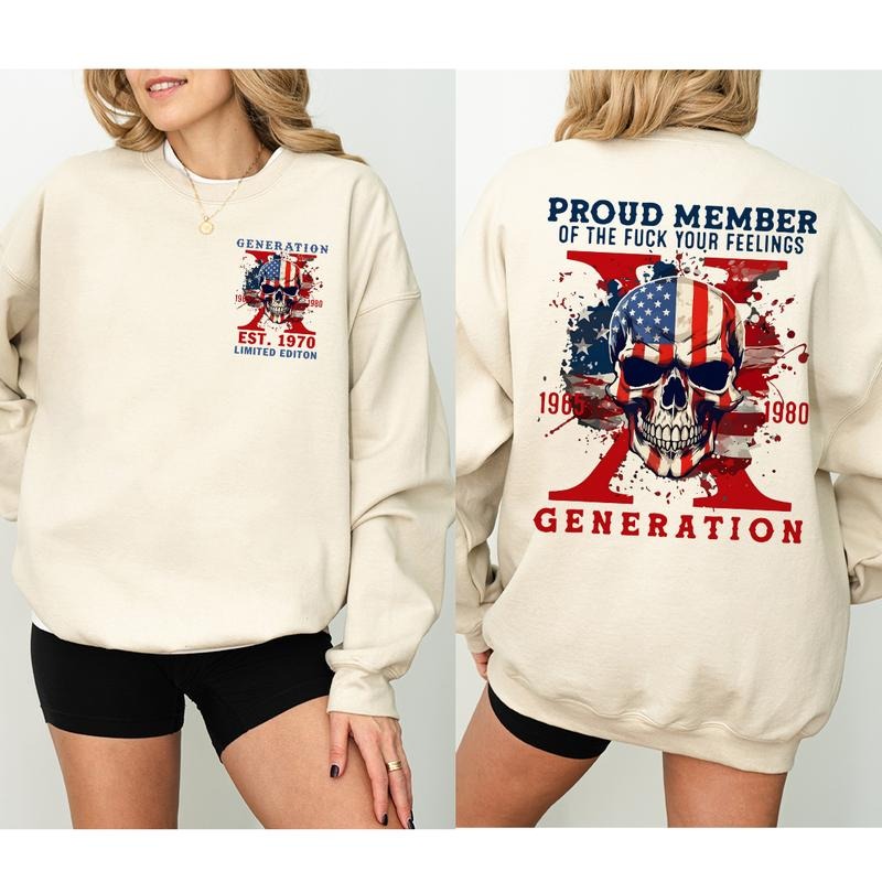 Retro Gen X Custom Year Sweatshirt, Customize Proud Gen X Sweatshirt Raised On Hose Water And Neglect T-shirt, Vintage...