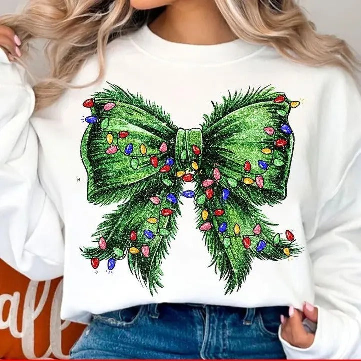 Retro Grinchmas Coquette Bow Green Fur Graphic Printed Sweater, Christmas Season Green Guy Shirt Hoodie, Sweatshirt