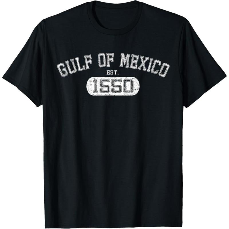 Retro Gulf of Mexico Est 1550 Mexican Flag for Men Women T-Shirt made in usa Hoodie, Sweatshirt | UrbanDripWear.com