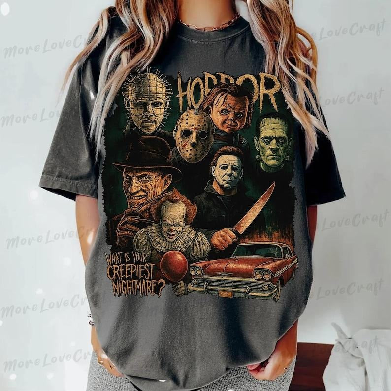 Retro Halloween Characters tshirt Hoodie, Sweatshirt | UrbanDripWear.com