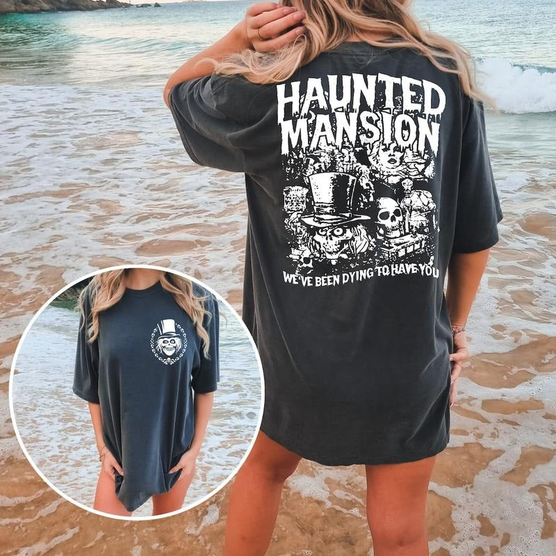 Retro Halloween Shirt, Haunted Mansion Shirt, Halloween Matching Shirt Hoodie, Sweatshirt | UrbanDripWear.com