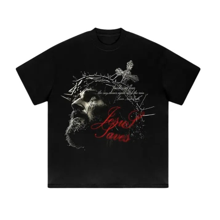 Retro Jesus Cross Faith Graphic Print Cotton T-Shirt, Sweatshirt, Hoodie Size S- 3XL,Gift For Women Top Womenswear...