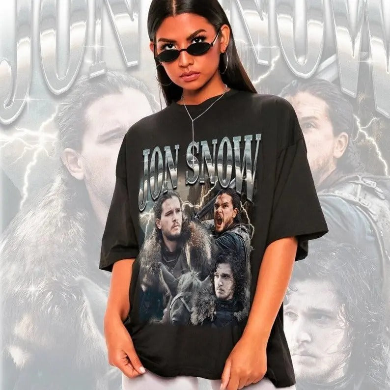 Retro Jon Snow Shirt -jon snow tshirt,jon snow t shirt,jon snow t-shirt Hoodie, Sweatshirt | UrbanDripWear.com