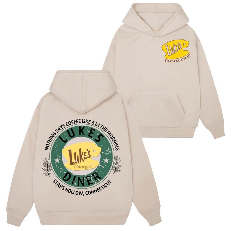 Retro Luke's Diner Sweatshirt Hoodie Tshirt, Luke's Diner Shirt, Stars Hollows Hoodie, Tv Show Fans Gift | UrbanDripWear.com