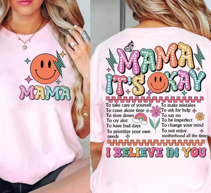 Retro Mama It's Okay shirt, One Mental Health shirt, Mothers Day Gift Hoodie, Sweatshirt | UrbanDripWear.com