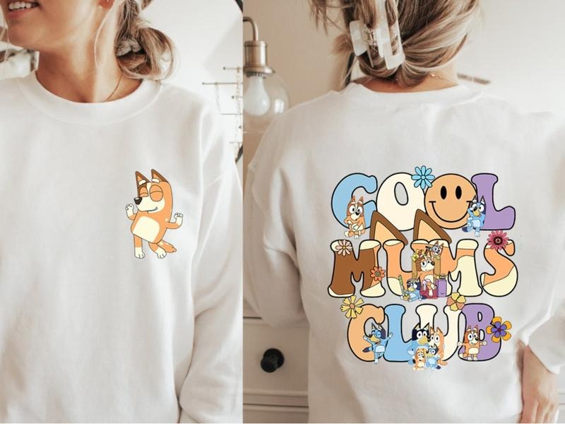 Retro Mom Blueyyy Shirt, Blueyy Mom Life Sweatshirt, Funny Mom T- Shirt, Mother Day BBlueyy Shirt Hoodie | UrbanDripWear.com