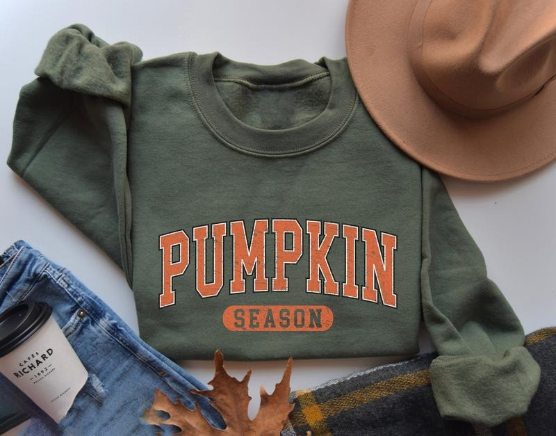Retro Pumpkin Season Sweatshirt, Autumn Fall Sweatshirt, Halloween Thanksgiving Shirt, Pumpkin Halloween Sweatshirt, Fall...