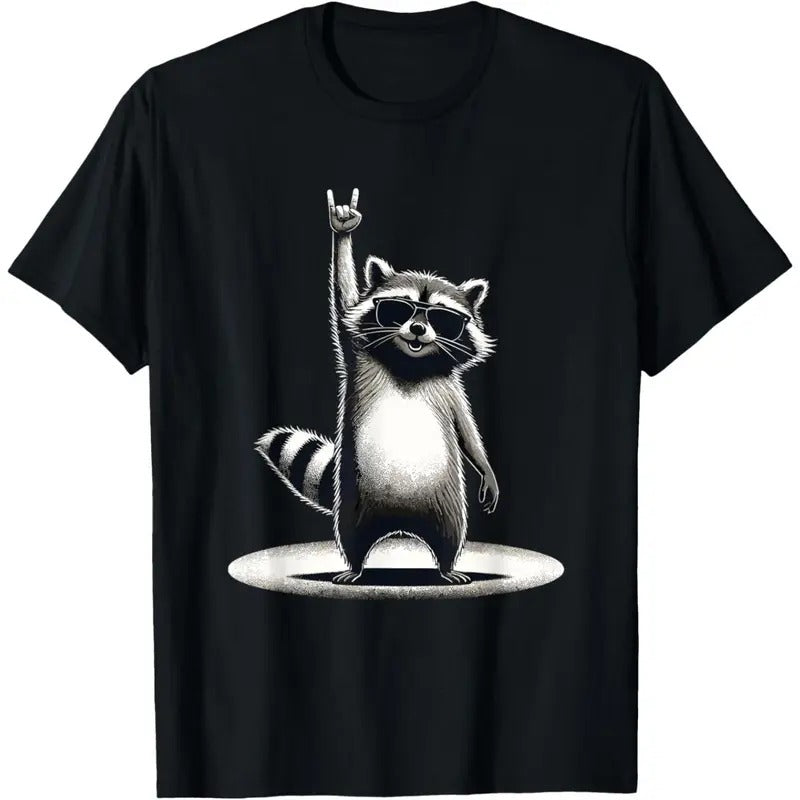 Retro Raccoon Rock Music Gift Men Kids Women Funny Raccoon T-Shirt made in usa Hoodie, Sweatshirt | UrbanDripWear.com