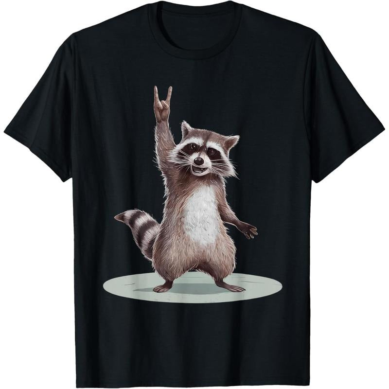 Retro Raccoon Rock Music Men Kids Women Funny Raccoon T-Shirt made in us Hoodie, Sweatshirt | UrbanDripWear.com