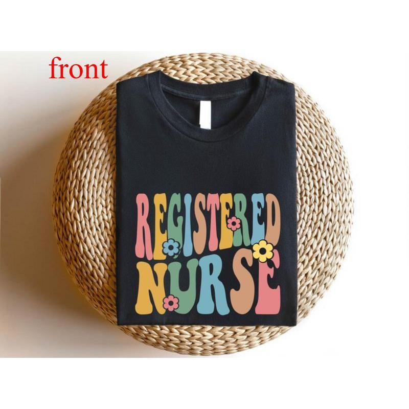 Retro Registered Nurse RN T-shirt, Nurse Shirt, RN Nurse Gift Tees, Nurse Appreciation Short Sleeve, Nursing School Grad...