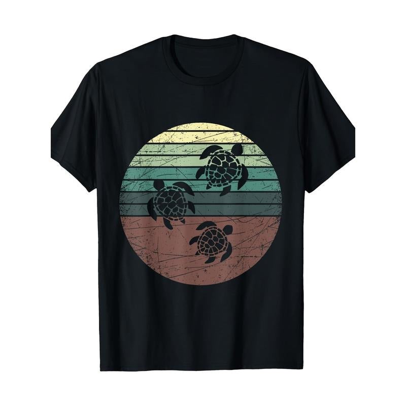 Retro Sea Turtle. 220 Grams100% Cotton T-shirt made in usa Hoodie, Sweatshirt | UrbanDripWear.com