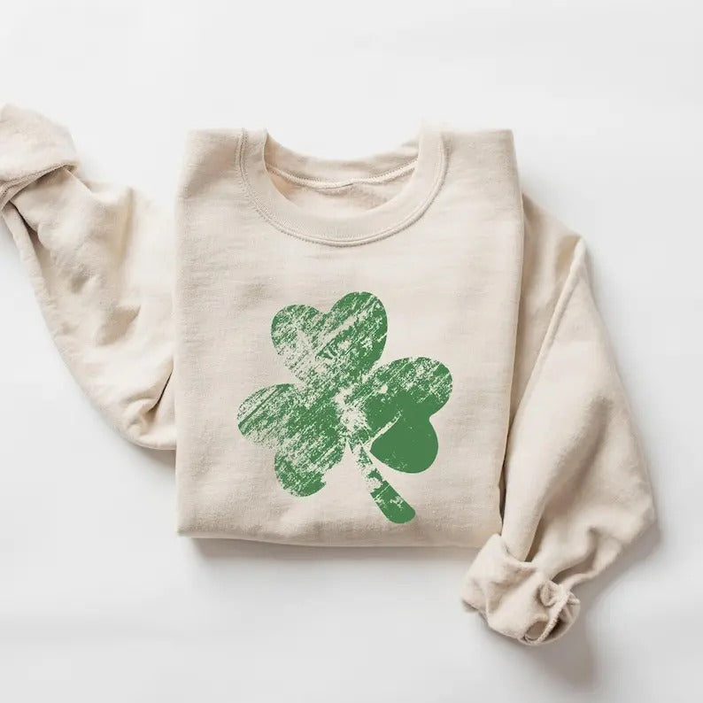 Retro Shamrock Sweatshirt, Womens Shenanigans Sweatshirt, Cute St Patricks Day Sweatshirt, Lucky Sweatshirt, Irish Shirt,...