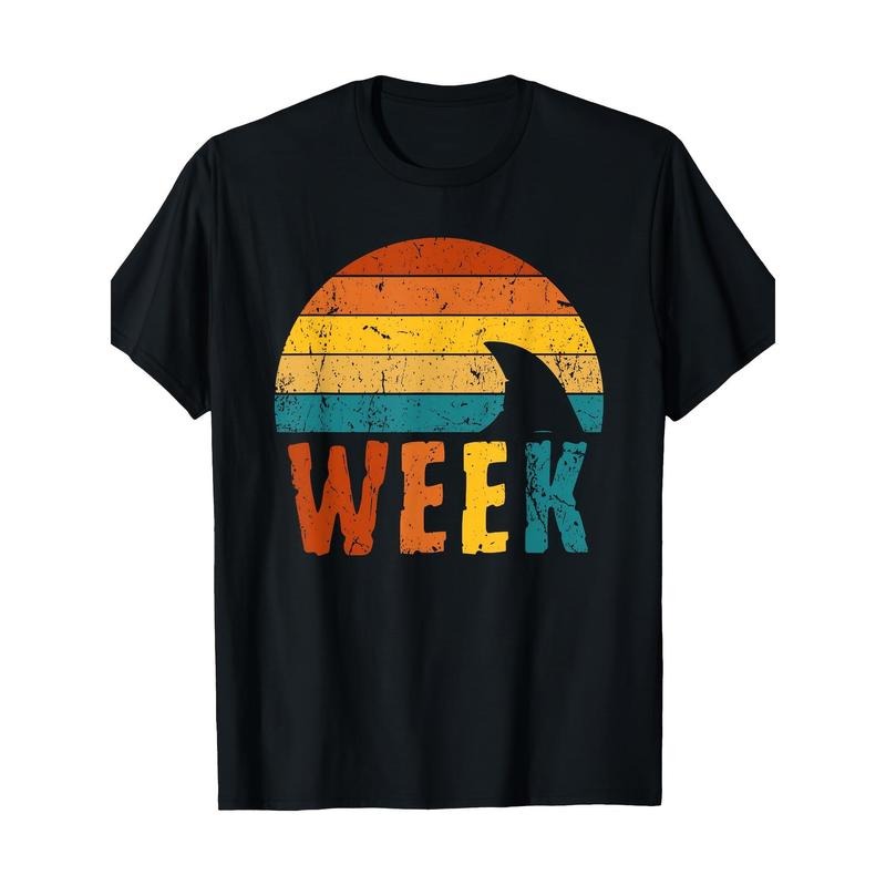 Retro Shark Fin 70s 80s Week Cool Sharks Ocean Animal Lover T-Shirt Made in USA Hoodie, Sweatshirt | UrbanDripWear.com
