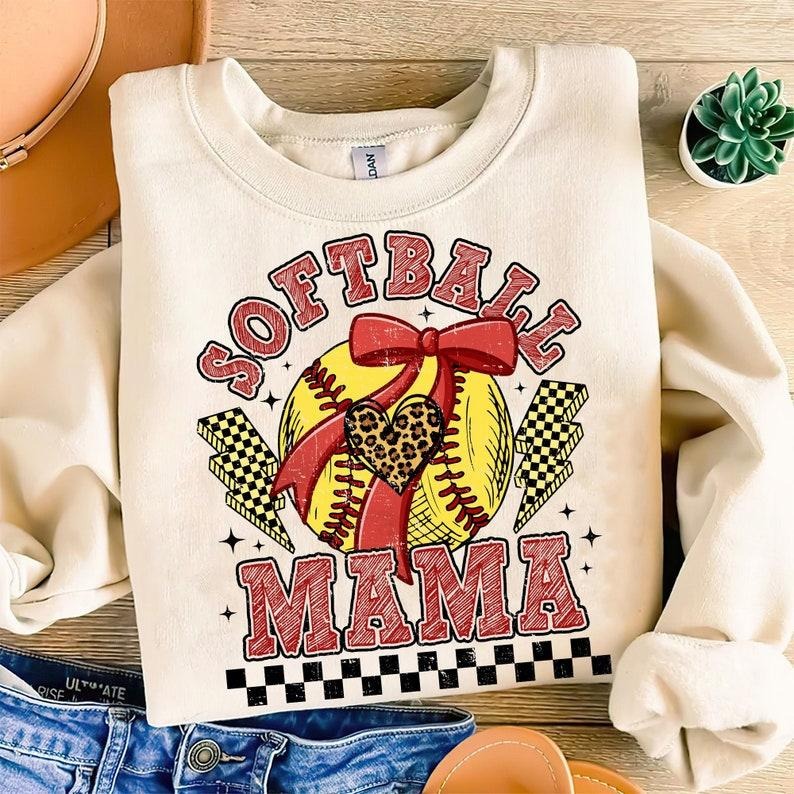 Retro Softball Sweatshirt At The Ballpark Game Day Softball Funny Softball Mom Coquette T-Shirts, Hoodie | UrbanDripWear.com