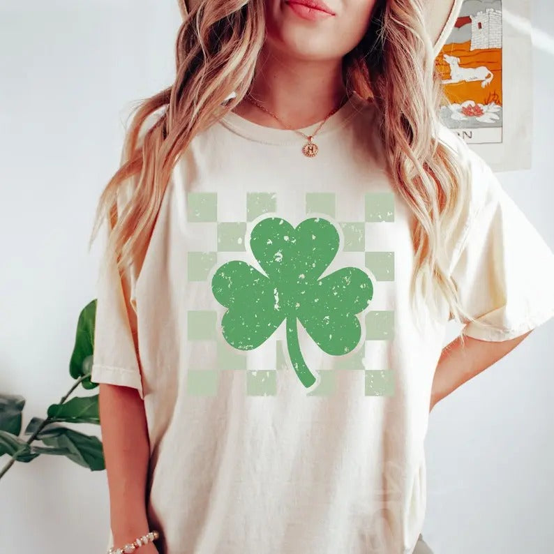 Retro St Patrick's Tshirt, Shamrock Shirt, Retro Lucky Shirt, Vintage St Patrick's Day Shirt, Retro Clover Shirt Top...
